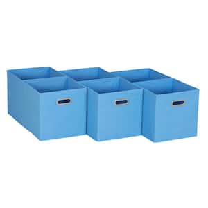 11 in. H X 11 in. W X 11 in. D Blue Cube Storage Bin