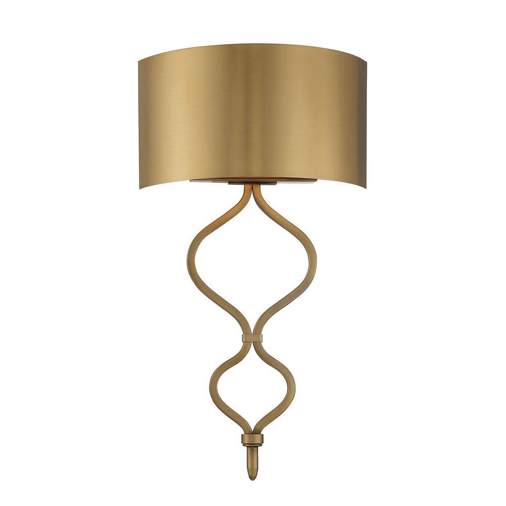 Como Warm Brass Dimmable LED Wall Sconce
