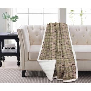 Arbor Sherpa Brown Throw Blanket 50 x 60 inches