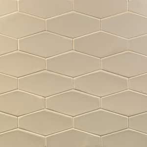 Birmingham Hexagon Fawn 4 in. x 8 in. Polished Ceramic Subway Tile (5.38 sq. ft. / box)