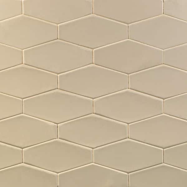Ivy Hill Tile Birmingham Hexagon Fawn 4 in. x 8 in. Polished Ceramic Subway Tile (5.38 sq. ft. / box)