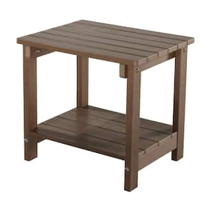 Brown Plastic Outdoor Patio Side Table, Coffee Table