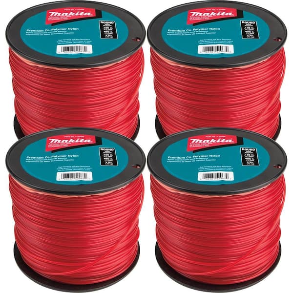 Makita 3 lbs. 0.105 in. x 690 ft.Round Trimmer Line in Red (4-Pack)