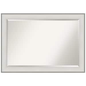 Imperial White 41 in. H x 29 in. W Framed Wall Mirror