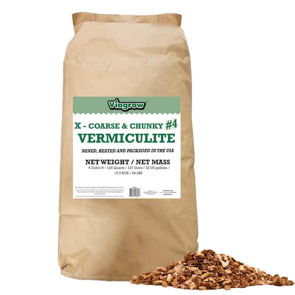 Viagrow Vermiculite, Coarse and Chunky (4 cubic foot bag/25.71 US gallons/113 l)