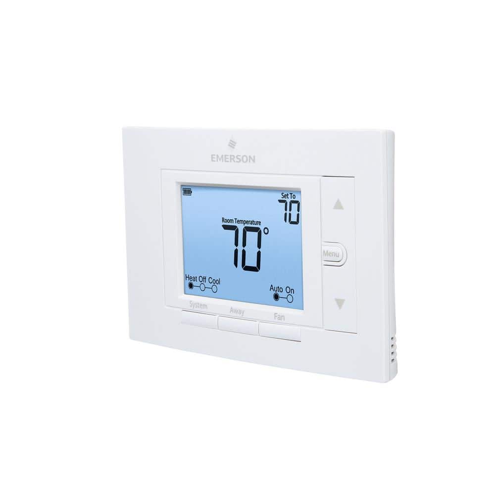 White Digital Non-Programmable Thermostat with Backlit Display