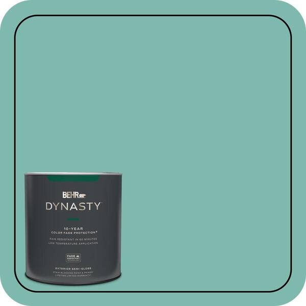 BEHR DYNASTY 1 qt. #490D-5 Winter Surf Semi-Gloss Enamel Exterior Stain-Blocking Paint & Primer