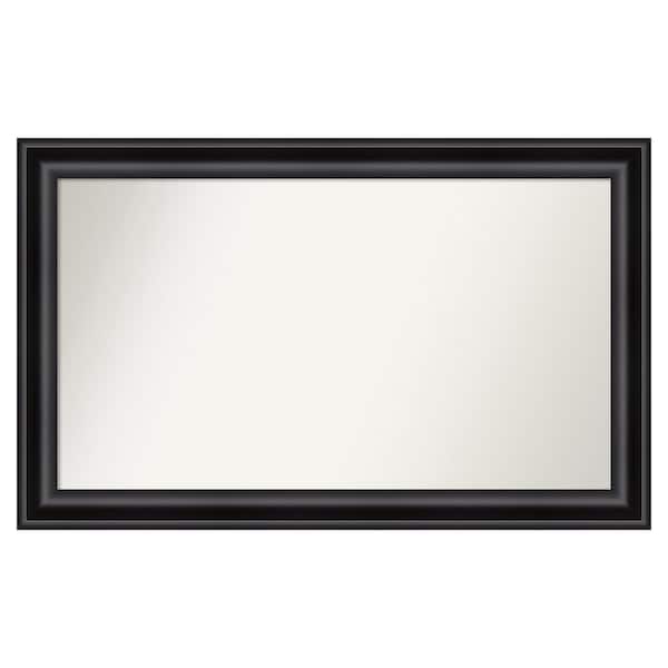 Amanti Art Grand Black 49.75 in. W x 30.75 in. H Custom Non-Beveled Recycled Polystyrene Framed Bathroom Vanity Wall Mirror