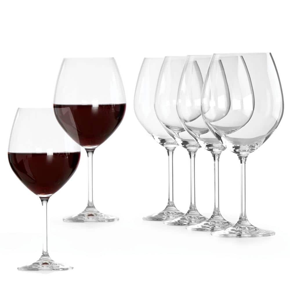Tuscany Classics Clear European Crystal Red Wine Glass Set of 6