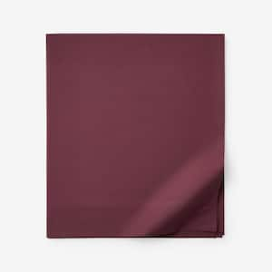 Company Cotton Plum Cotton Percale King Flat Sheet