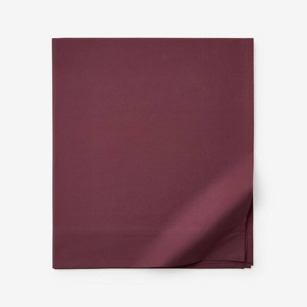 The Company Store Company Cotton Plum Cotton Percale King/Cal King Flat Sheet