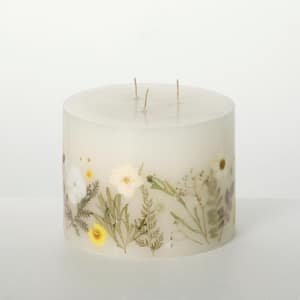 4.5" Infused Blooming Blush Pillar Candle