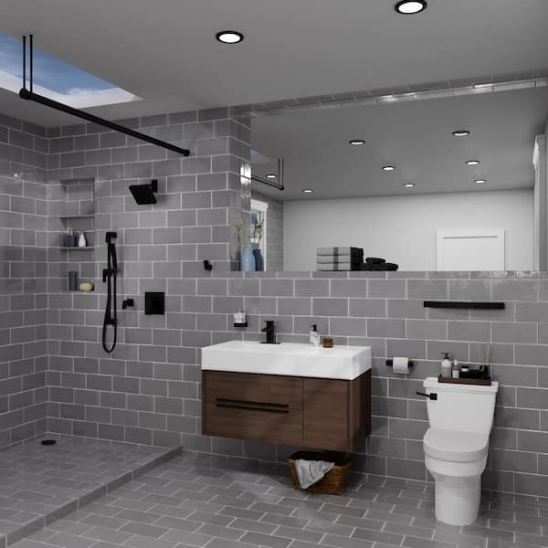 Kenzo 1-Spray 1.84 in. Single Wall Mount Low Flow Handheld Shower Head in Matte Black Kenzo 1-Spray 1.84 in. Single Wall Mount Low Flow Handheld Shower Head in Matte Black