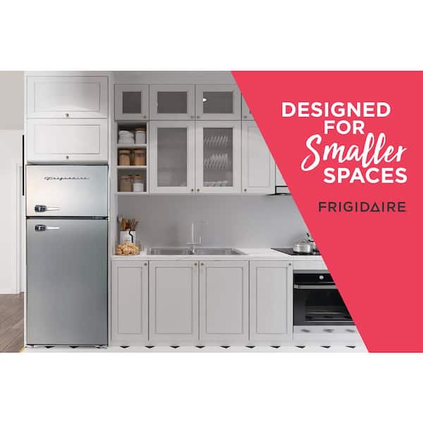 Shop Frigidaire Small-Space Top-Freezer Refrigerator & Compact Electric  Range Suite in Stainless Steel at