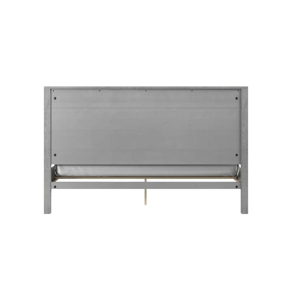 Hampton Driftwood King Size Pine Wood Bed with Headboard
