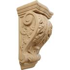 8 in. x 6-1/2 in. x 15 in. Unfinished Cherry Large Farmingdale Acanthus Corbel