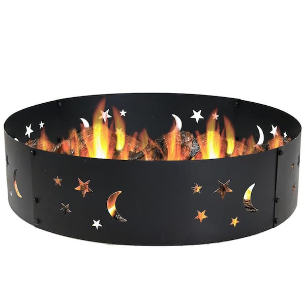 Sunnydaze 36 in. Round Steel Wood Burning Big Sky Fire Pit Kit