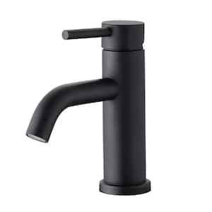 Coco Single-Handle Single-Hole Bathroom Faucet in Matte Black