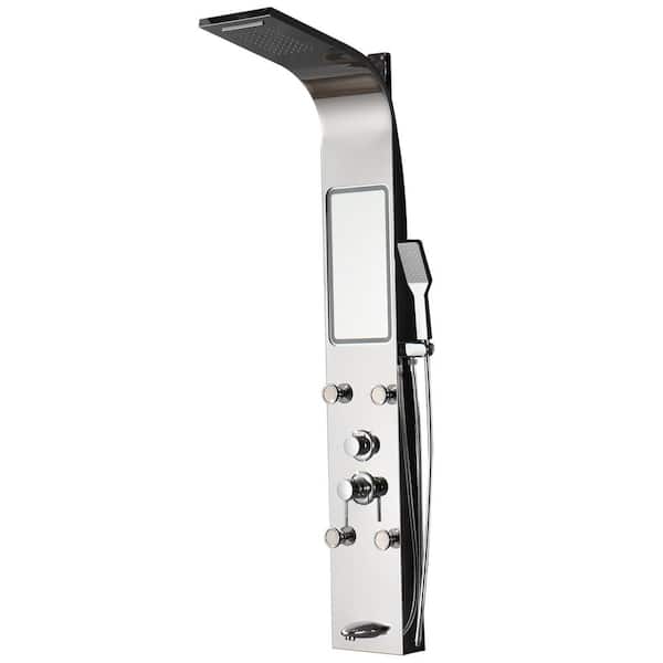 Single Handle 6-Spray Shower Faucet 2.5 Gpm with Adjustable Flow Rate in Polished Chrome