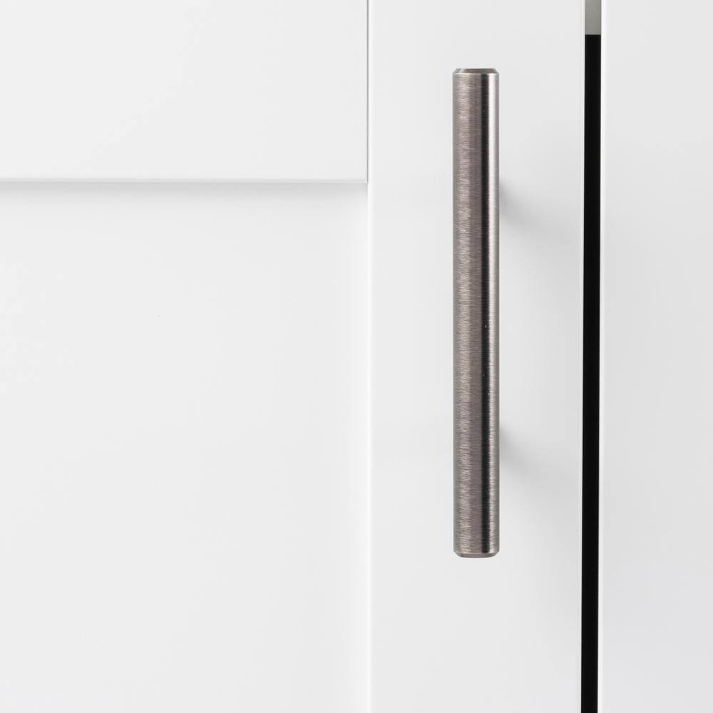 Brushed Black Nickel Modern Bar Cabinet Pulls with Mounting Hardware
