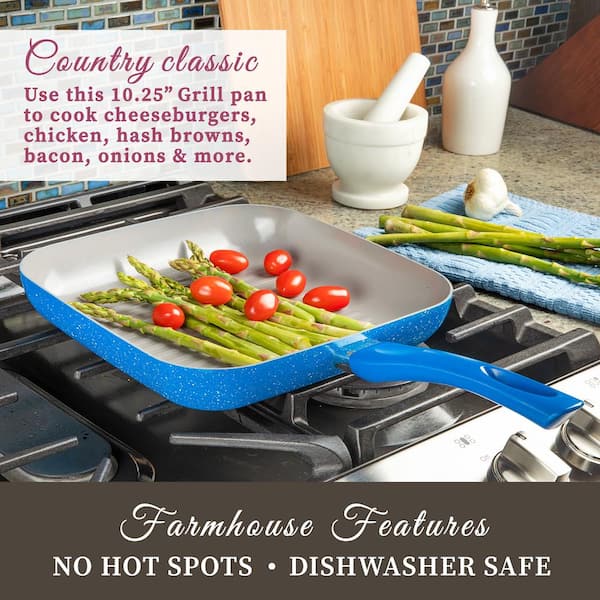 GRANITESTONE 24 Piece Set Cookware, Pots and Pans, Knife Set,  Scratch-Resistant, Nonstick Granite-coated, Dishwasher and Oven Safe  PFOA-Free