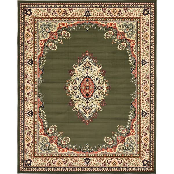 Unique Loom Reza Washington Green 8' 0 x 10' 0 Area Rug