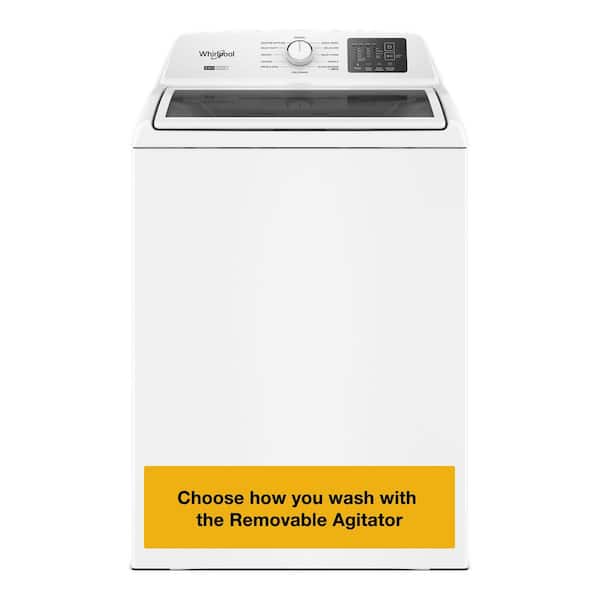 4.3 cu. ft. Top Load Washer in White with 2-in-1 Removable Agitator and Soft Close Glass Lid
