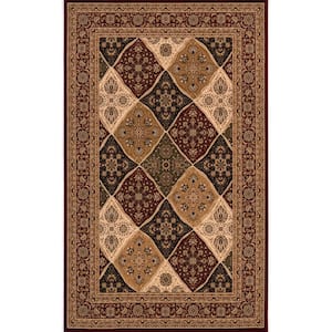 Majestic Red 7 ft. 9 in. x 10 ft. 8 in. Traditional Area Rug Large