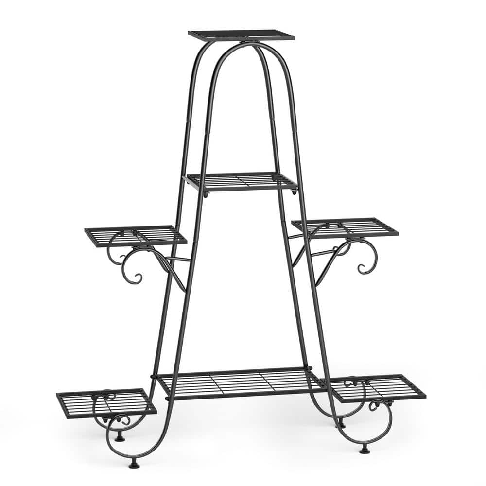 39 in. Plant Stand Metal Indoor 7-Tier Flower Pot Holder Potted Plant Displ