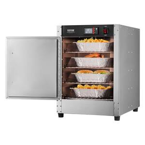 Hot Box Food Warmer, 157 Qt. in Silver Buffet Server 4-Tier Concession Warmer with 1 Crocks Adjustable Shelves