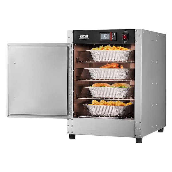 Hot Box Food Warmer, 157 Qt. in Silver Buffet Server 4-Tier Concession Warmer with 1 Crocks Adjustable Shelves