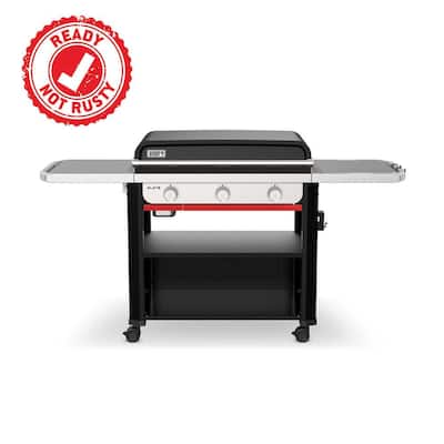 Slate Griddle 3-Burner Propane Gas 30 in. Flat Top Grill in Black