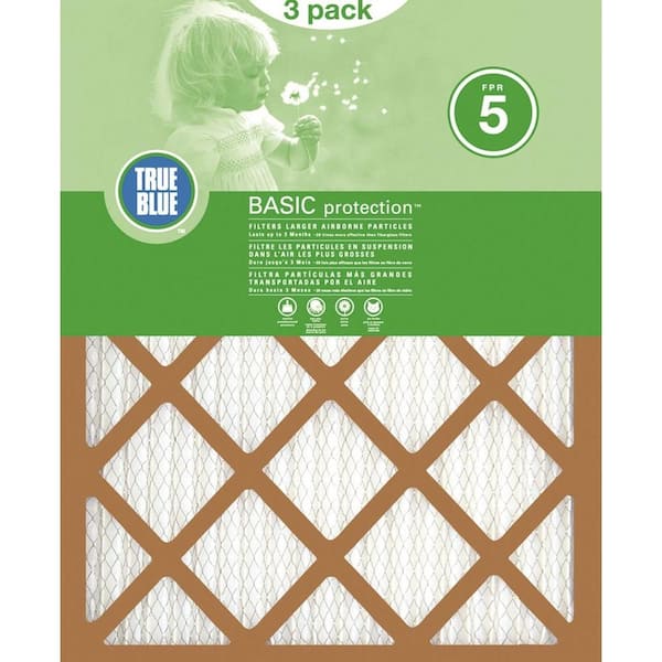 True Blue 14 x 30 x 1 Basic Pleated FPR 5 Air Filters (3-Pack)