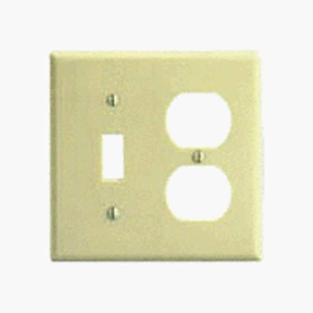 UPC 078477435601 product image for 2-Gang Brown 1-Toggle / 1-Duplex Outlet/Receptacle Plastic Standard Wall Plate ( | upcitemdb.com