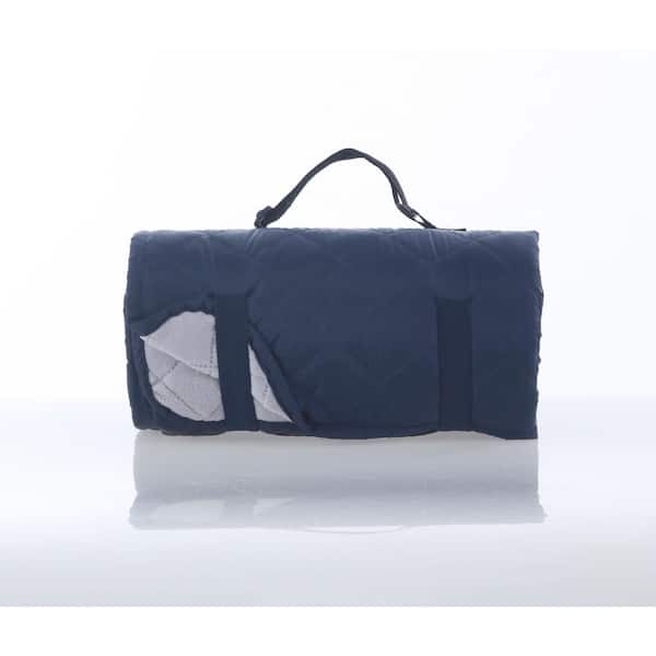 Photo 1 of {Puffer with Fleece}+{Dark Blue Solid Gray }+{ Nylon/Polyester}+ {" Throw Blanket "}