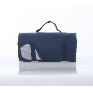 {Puffer with Fleece}+{Dark Blue Solid Gray }+{ Nylon/Polyester}+ {" Throw Blanket "}