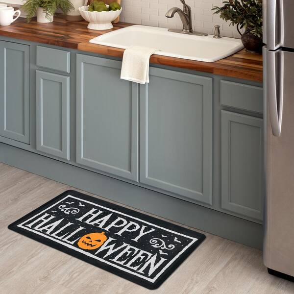 Halloween Chalk Multi 1 ft. 6 in. x 2 ft. 6 in. Kitchen Mat