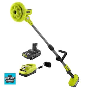 ONE+ 18V Cordless Telescoping Power Scrubber Kit with 2.0 Ah Battery and Charger