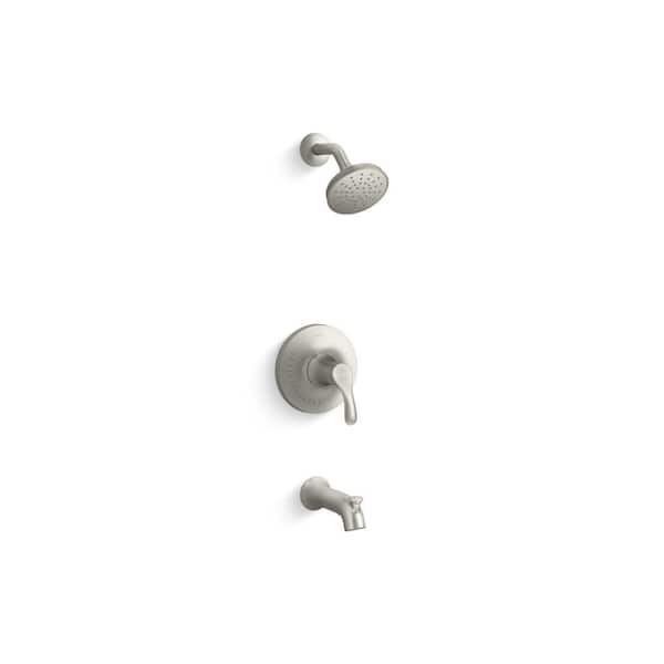 KOHLER Simplice 2-Handle Tub and Shower Faucet Trim Kit in Vibrant Brushed Nickel (Valve Not Included)