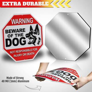 VSafety Cartello 'Attenti Al Cane' - 150x100 Mm, Plastica Rigida Gialla, Per Interni/Esterni