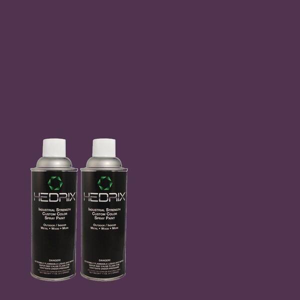 Hedrix 11 oz. Match of PPKR-45 Starlight Purple Low Lustre Custom Spray Paint (2-Pack)