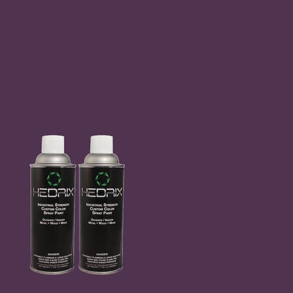 Hedrix 11 oz. Match of PPKR-45 Starlight Purple Semi-Gloss Custom Spray Paint (2-Pack)