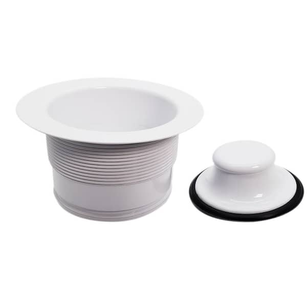 Westbrass COMBO PACK 3-1/2 in. Post Style Kitchen Sink Strainer and Waste  Disposal Drain Flange with Stopper, Satin Nickel CO2185-07 - The Home Depot