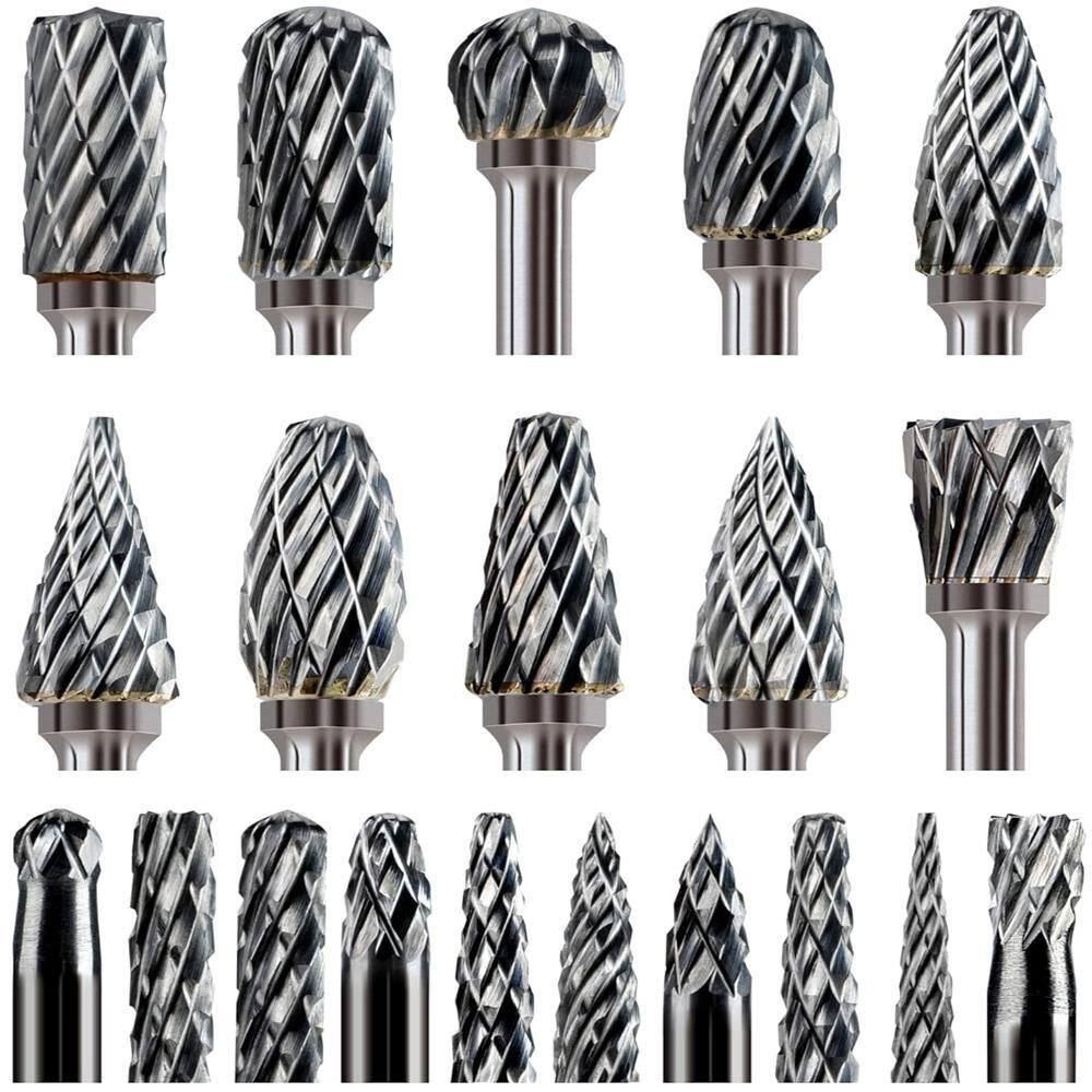 20Pcs 120-Grit Diamond Grinder Bit 1/8" Shank