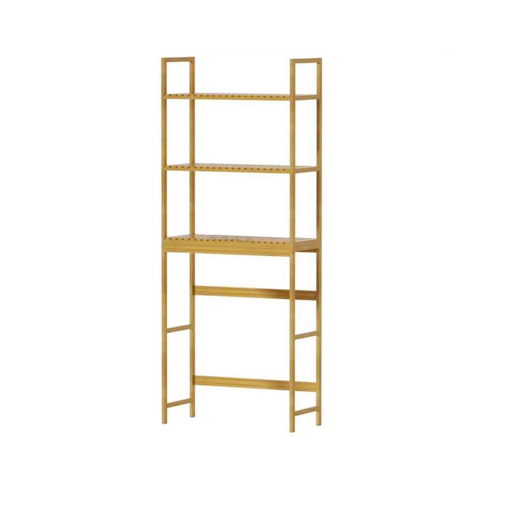 25 in. W x 64 in. H x 10.2 in. D Eco-friendly Bamboo Rectangular Bathroom S