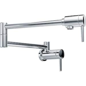 Contemporary Wall Mounted Potfiller in Chrome