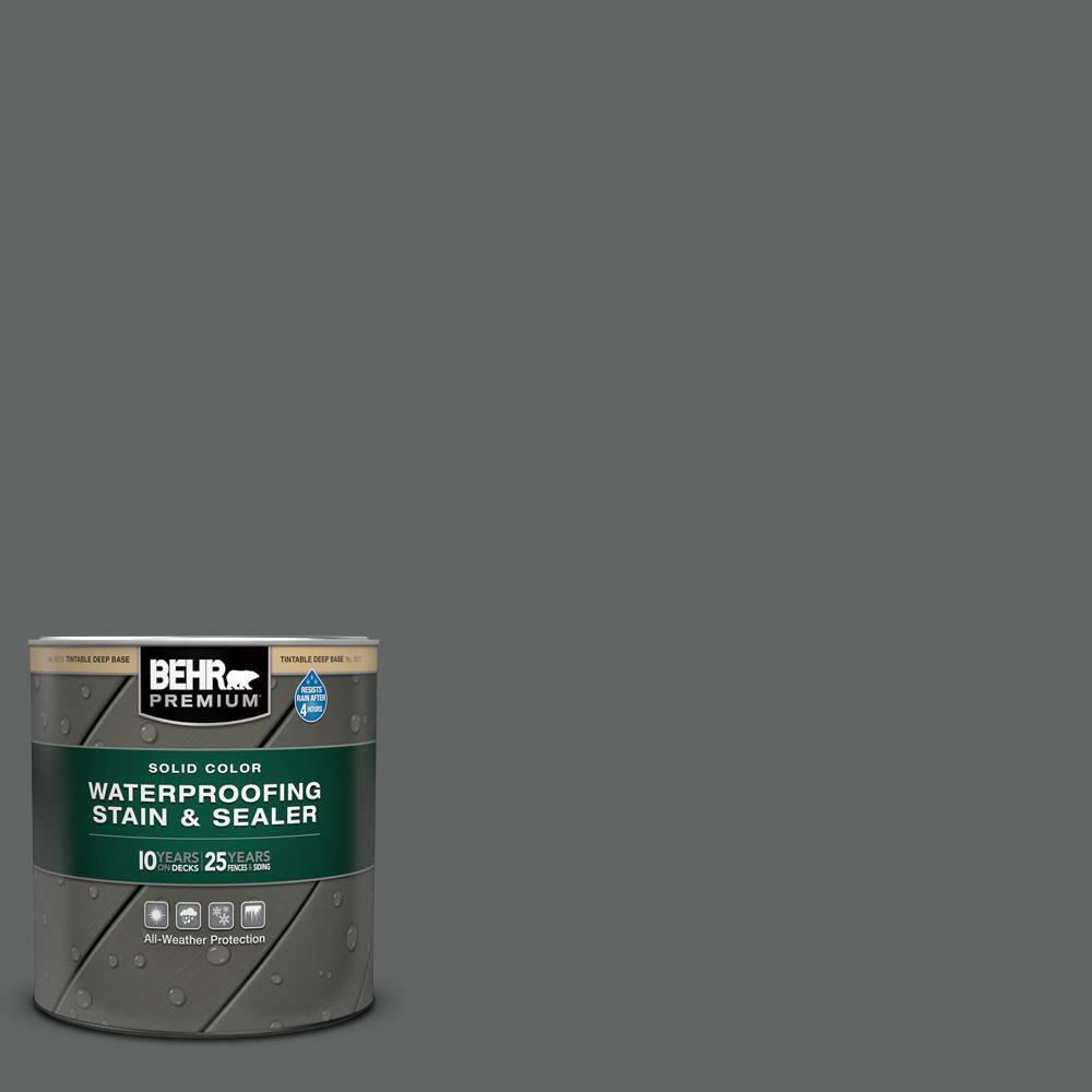 1 qt. #BXC-41 Charcoal Solid Color Waterproofing Exterior Wood Stain and Sealer