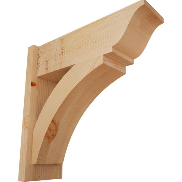 Ekena Millwork 8 in. x 22 in. x 22 in. Thorton Traditional Smooth Douglas Fir Outlooker