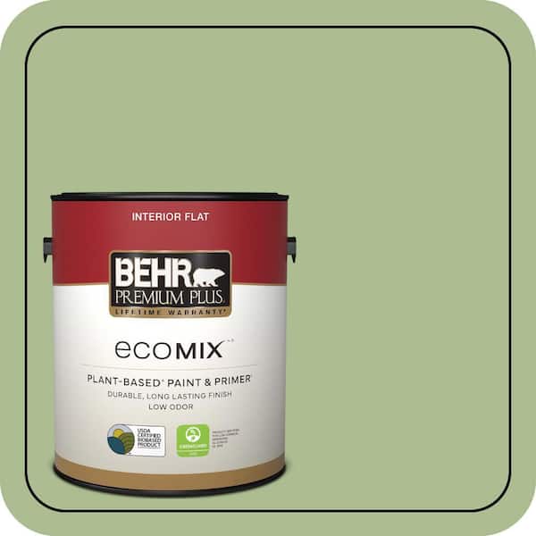 1 gal. #M370-4 Chervil Leaves Flat EcoMix Plant-Based Interior Paint & Primer