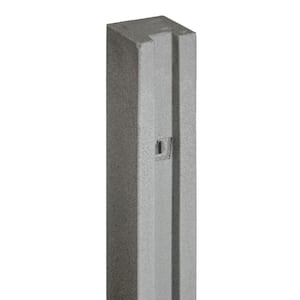5 in. x 5 in. x 8-1/2 ft. Gray Composite Fence Gate Post
